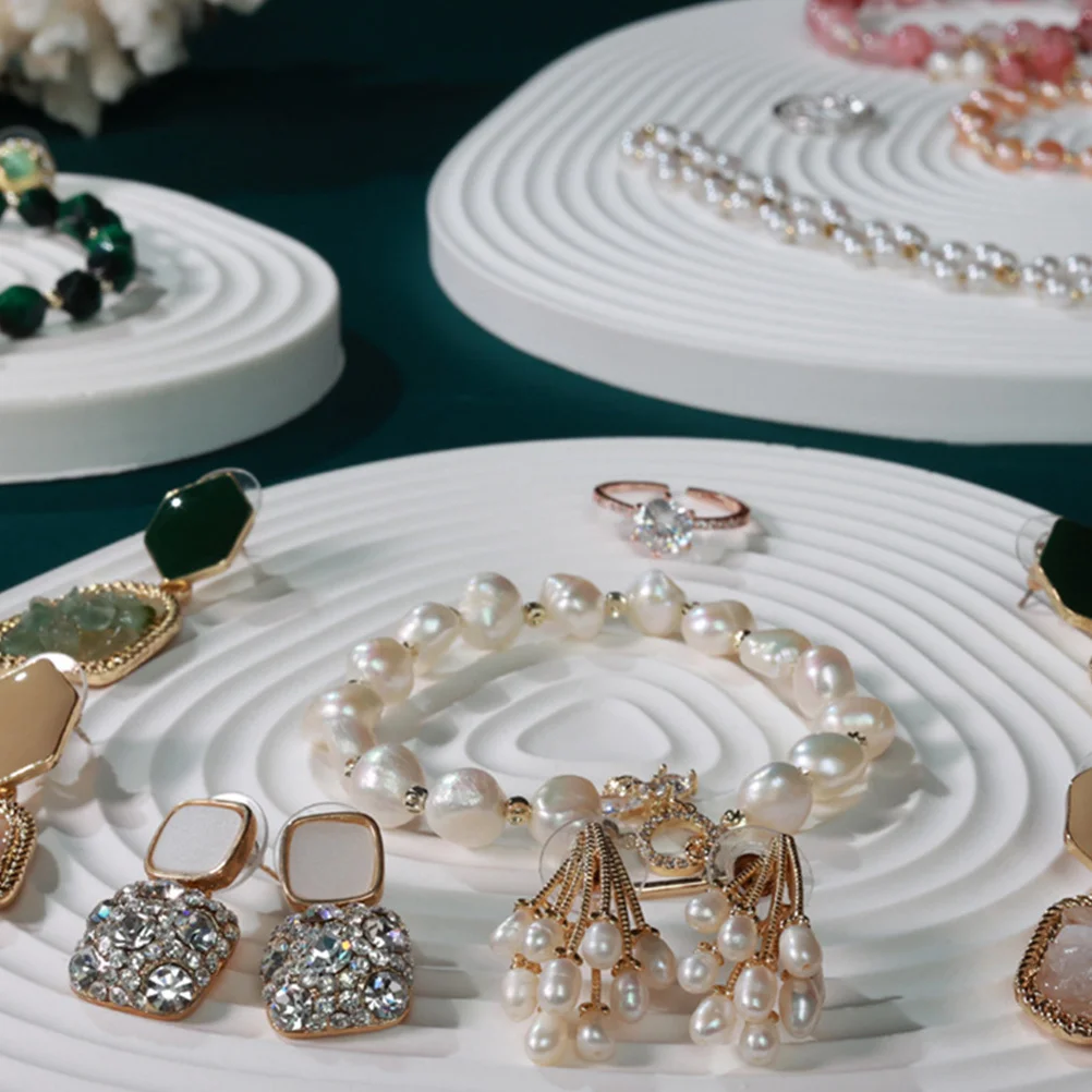 

1 шт. гипсовый лоток для демонстрации ювелирных изделий, прочный практичный декоративный настольный органайзер, многоцелевой лоток для хранения ювелирных изделий