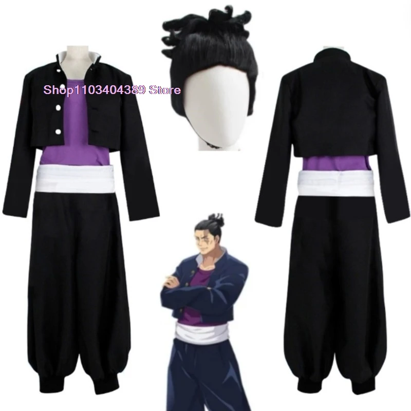 

Anime Jujutsu Kaisen Todo Aoi Cosplay Costume Adult Top Pants Todo Aoi Uniform Wig Halloween Carnival Set Party Black Suit