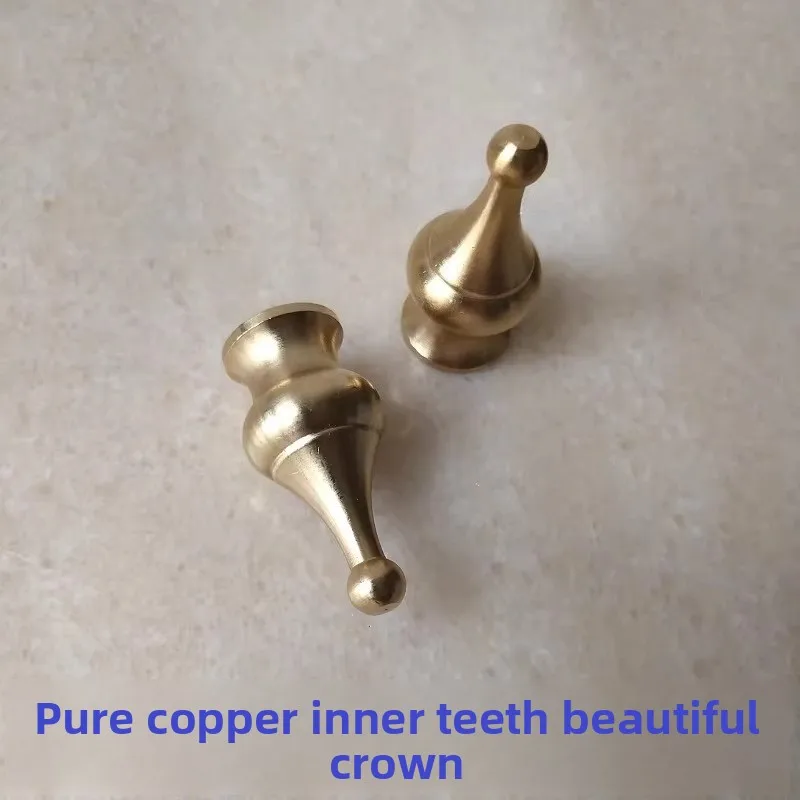 2PCS Pure Copper Brass M10 Inner Tooth Nut Crown Beauty Fixed Screw Cover Table/Candle/Hanging Lamp DIY Decorative Accessories