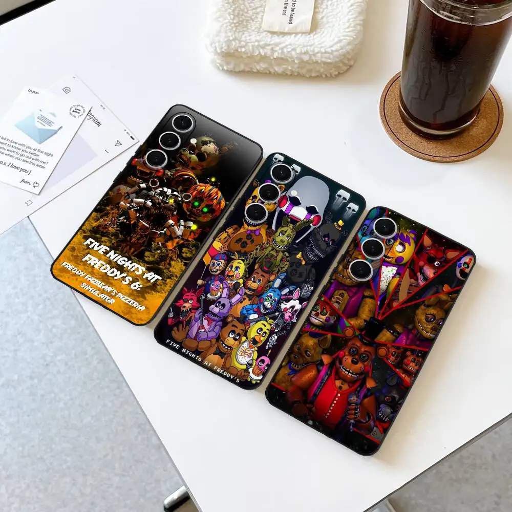 Amine Fnaf Five-nights-At-Freddys Phone Case For Samsung S 20 21 22 23 Lite Plus Ultra Clear Mobile Cover Funda