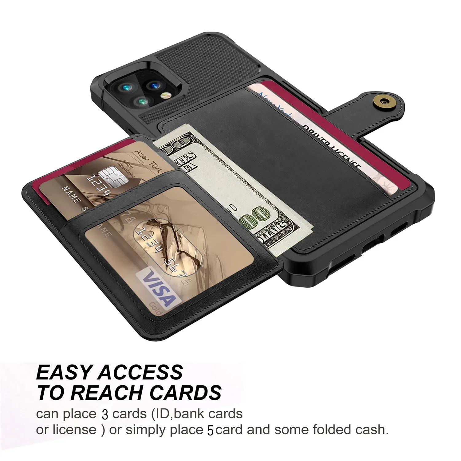 Luxury PU Leather Wallet Case for iPhone 13 11 12 Pro Max 5G iPhone 12 Mini Cases Wallet Flip Cover Buckle for iPhone 12 Fundas