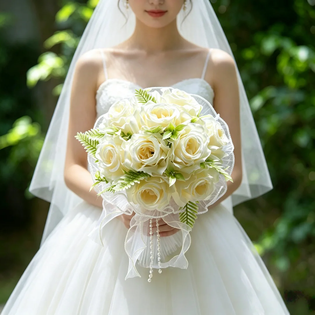 buque-de-noiva-rosa-perola-buque-de-mao-de-flores-artificiais-de-seda-buque-elegante-de-casamento-para-madrinhas-com-perolas-renda-e-fita-em-bola-de-malha