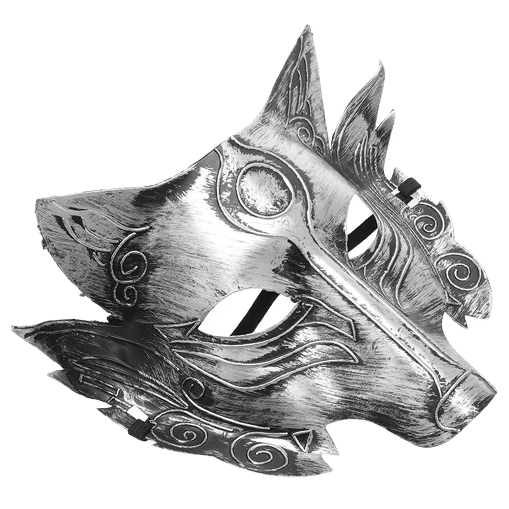 

1pc Wolf Head Mask Halloween Scary Pvc Animal Mask For Cosplay Party Masquerade Costume Accessory Decorative Festival Photo Prop