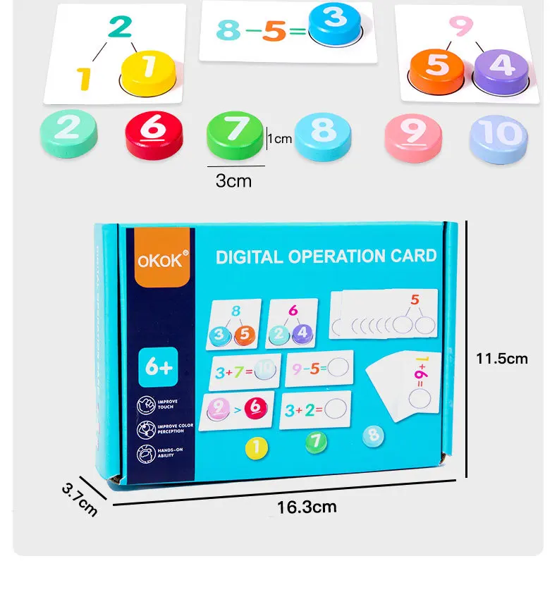 Montessori Children Number Calculate Board Kids Mathematical Operation Set Educational Logical Thinking Training Aids Math Toys