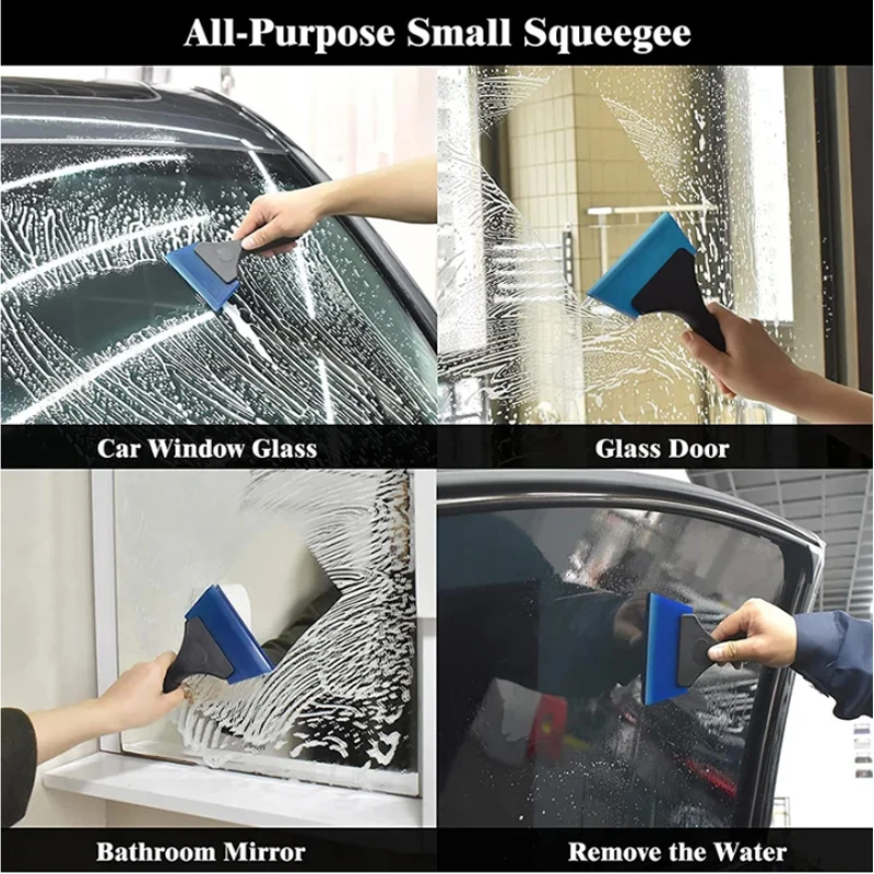 Rubber Squeegee Car Window Tint Squeegee Non-Slip Handle Scraper for Windshield Cleaning Vinyl Wrap Household Shower