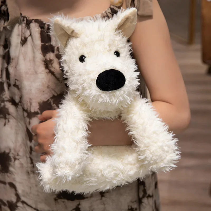 Cartone animato West Highland cane peluche farcito Schnauzer giocattolo animali cucciolo bambola sonno cuscino bambini regalo di compleanno decorazione della casa