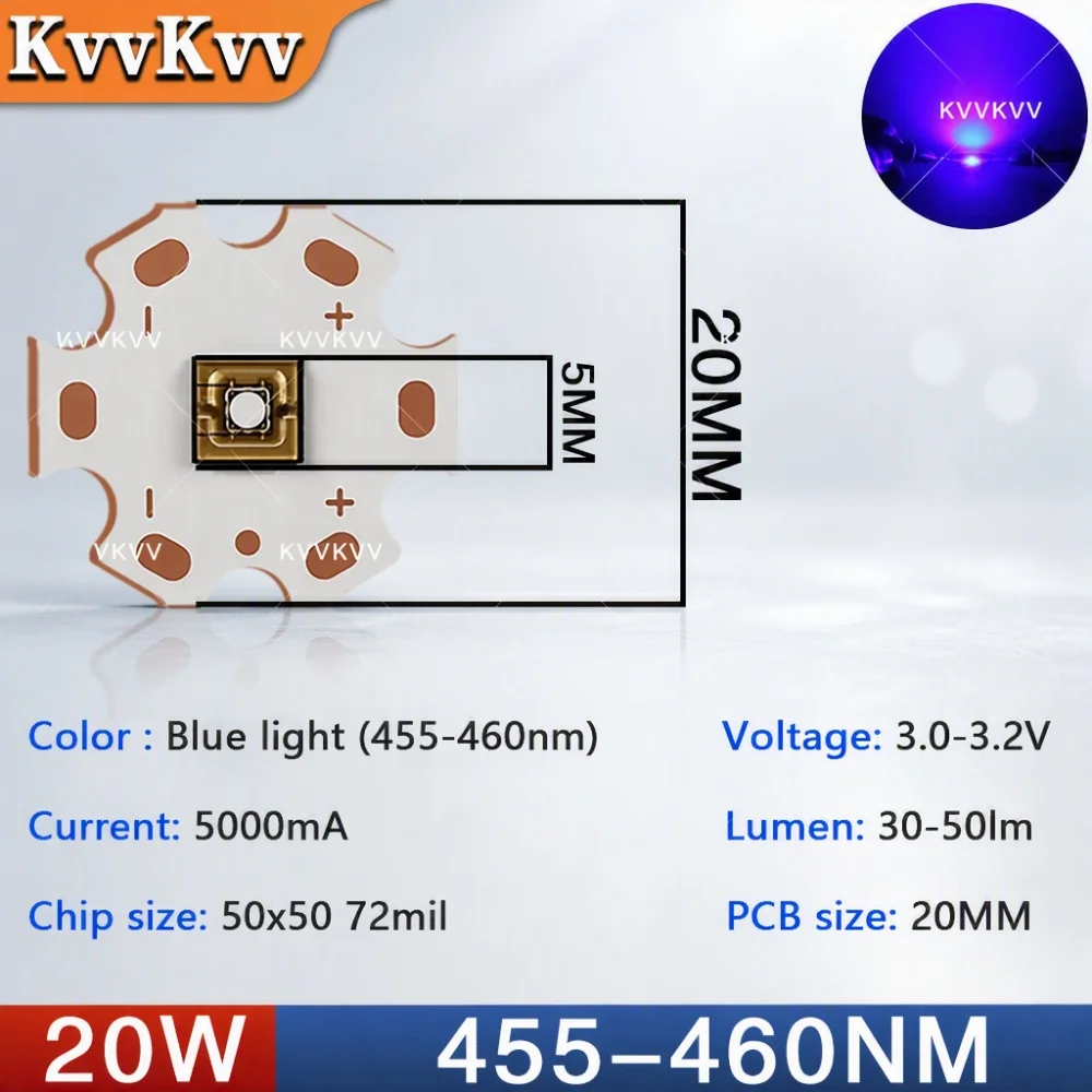 1PCS 20W LED Laser Light Bulb XMLL L2 SMD 5050 Cold White Glow Plane Circle for DIY Flashlight Torch Replacement XMLL2 T6 Bead