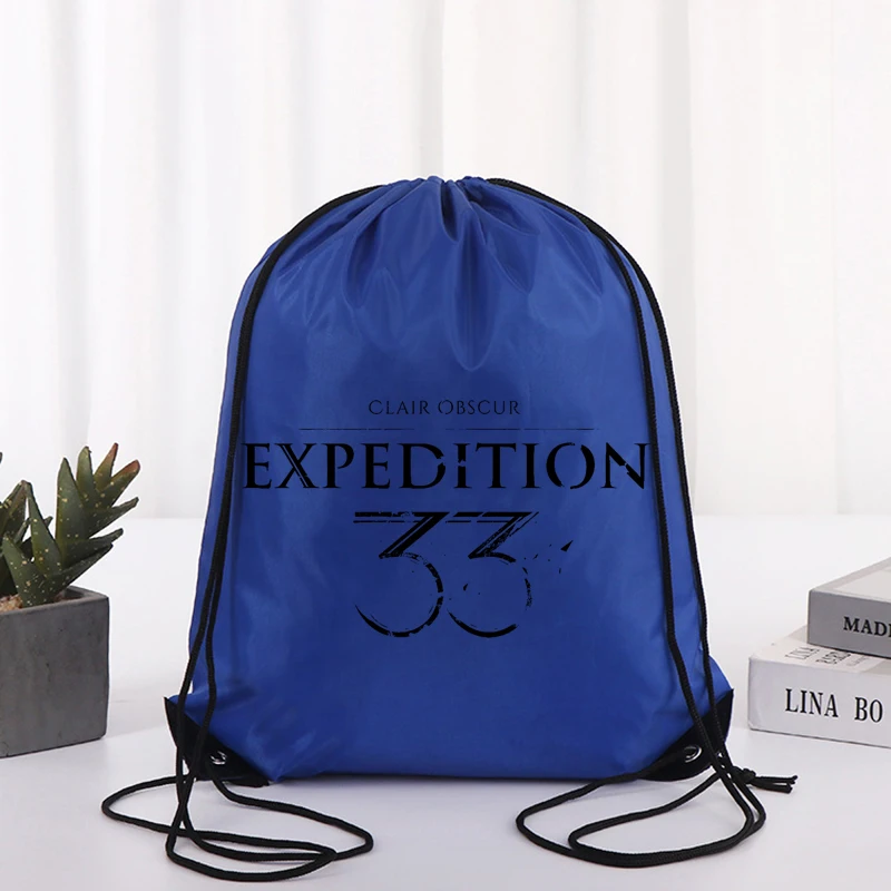 أنيمي مطبوعة الرباط على ظهره لعبة كلير Obscur إكسبيديشن 33 الرياضة حقيبة اللياقة موضة رسم سلسلة أكياس كيس التخزين هدية #6
