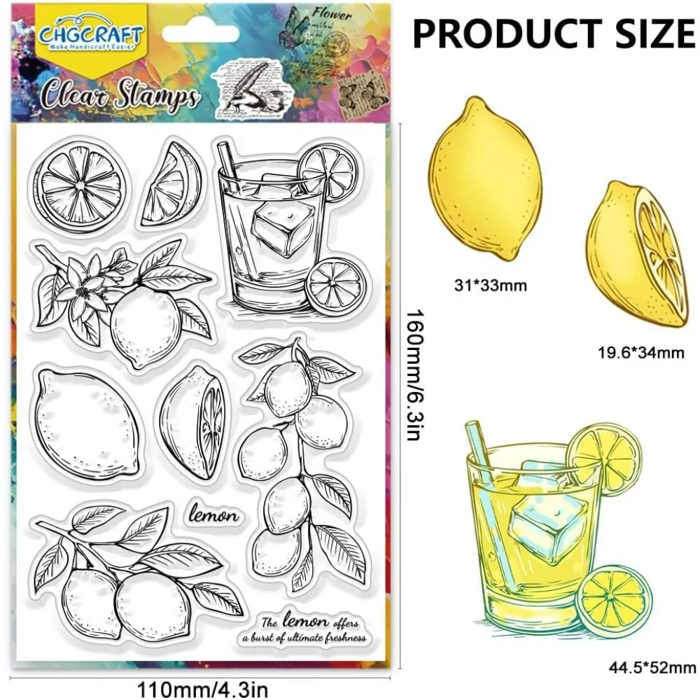 Lemons Clear Stamps Lemon Juice Transparent Silicone Stamps Lemon