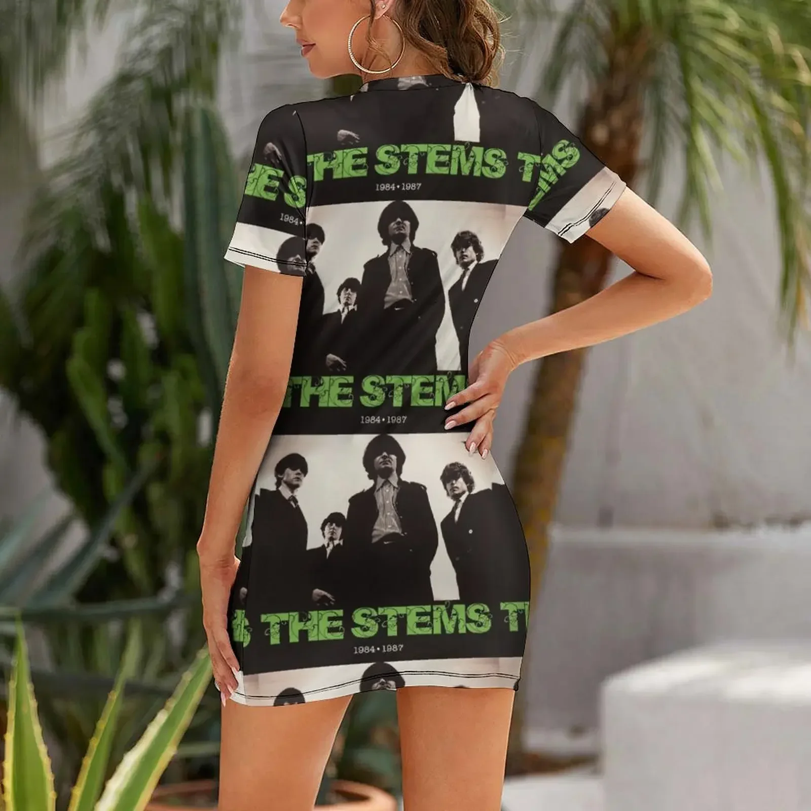 The Stems Short-Sleeved Dress birthday dress for women luxury 2026 Women's summer dresses Aesthetic clothing Dress