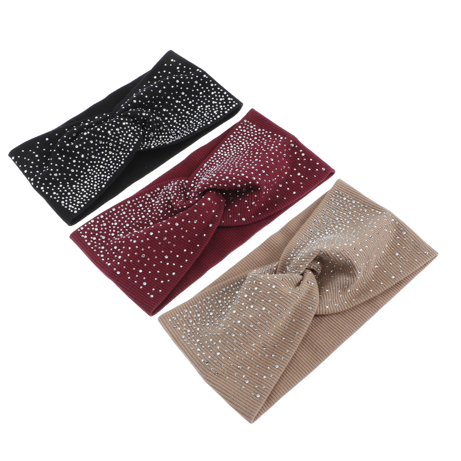 

3Pcs Women Yoga Headband Elastic Sports Hairbands Girls Gym Knitting Accessories Running Cross Fitness Leisure Hair Protection