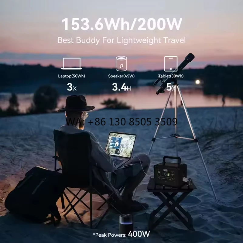 

Solar 200 W 200 Watt Outdoor Home UK US EU Plug Portable Rechargeable All In One Power Bank Charging Station