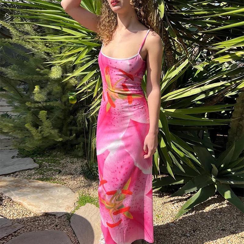 

2026 New Women's One Shoulder Sleeveless Slim Dress, Silver Square Buckle Strap Fashion Sexy Bodycon Midi Dress For Daily Party