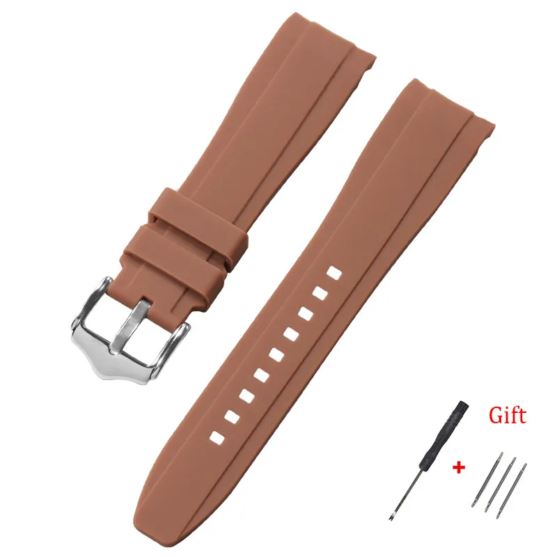 20 mm 22 mm Kautschukarmband, hochwertiges Silikon-Uhrenarmband mit gebogenem Ende für Swatch für Omega Moonswatch-Armband, wasserdichtes Armband