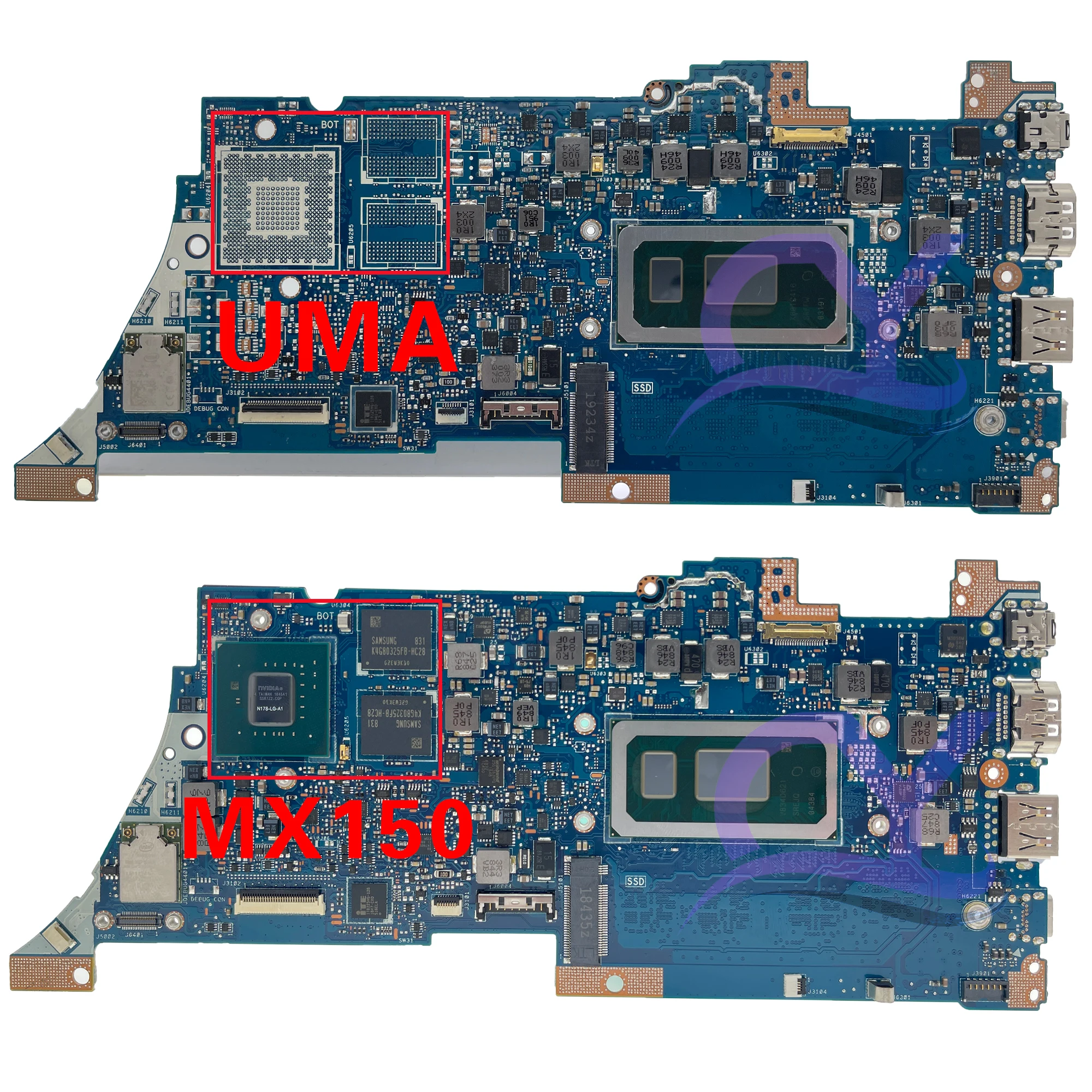 UX333F Laptop Motherboard For ASUS UX333FA UX333FN U3300F U3300FN Mainboard With i3 i5 i7-8th i5 i7-10th UMA/MX150 100% Working