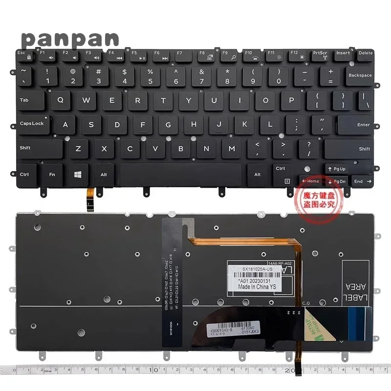 New US Keyboard For DELL XPS 13 9343 9350 9360 15BR N7547 N7548 Keyboard P54G P41F English Keyboard