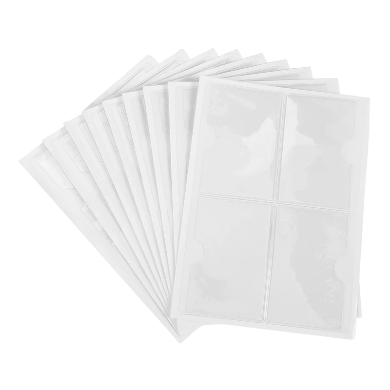 A16R-36Pcs Self-Adhesive Label Card Holder Index Pockets Holder 6X8.5Cm Clear Plastic Card Holder Adhesive Label Holder