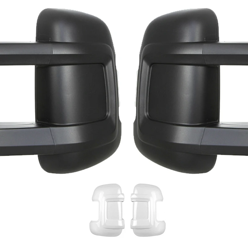 

2Pcs Motorhome Mirror Protectors Guards For Fiat Ducato Peugeot Boxer Relay Long Arm Pair White/Black Car Parts
