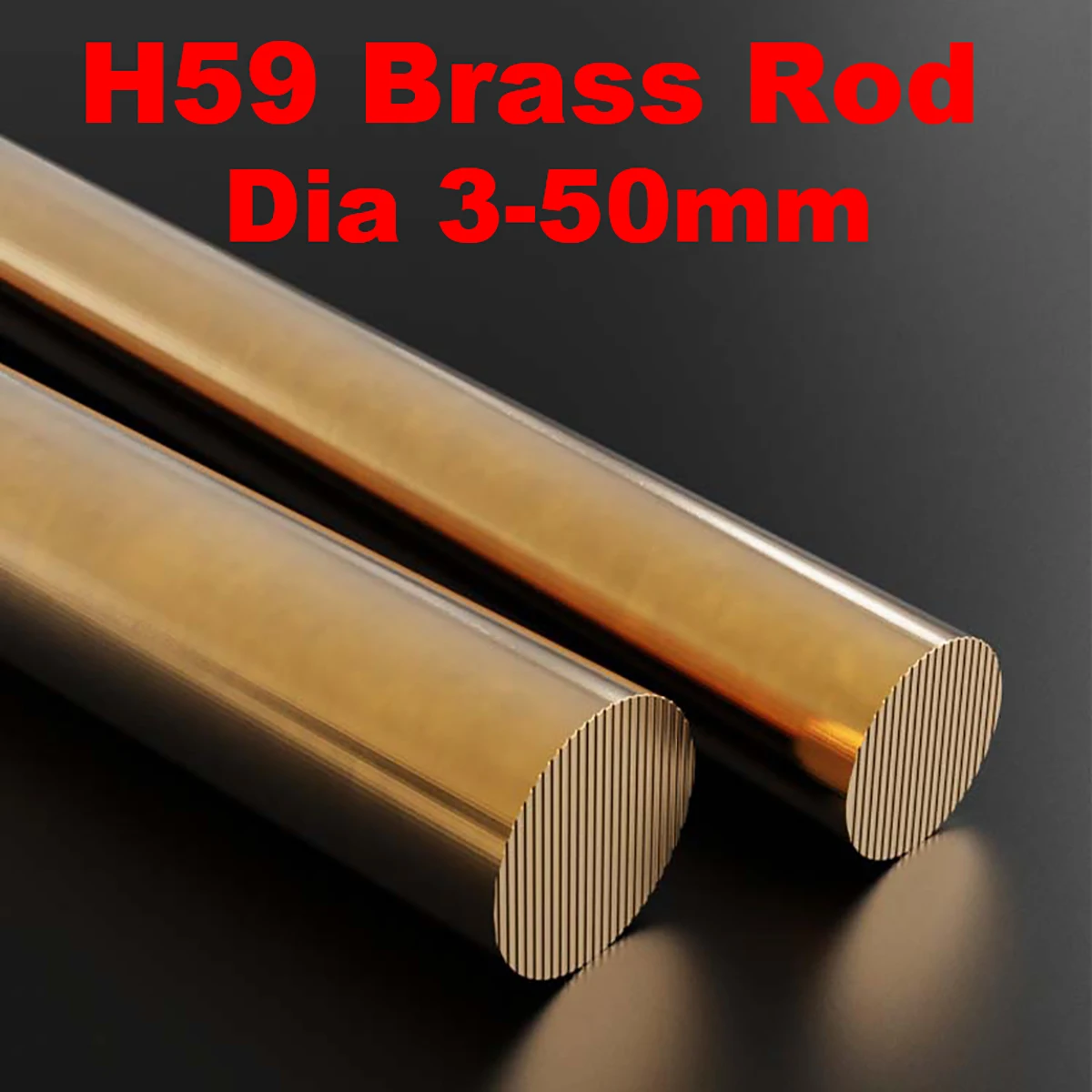 

H59 Brass Round Bar Metal Rods Milling Metalworking Dia 3-50mm Length 100 150 200 250 300 500mm For DIY Modelmaking Brass Rod