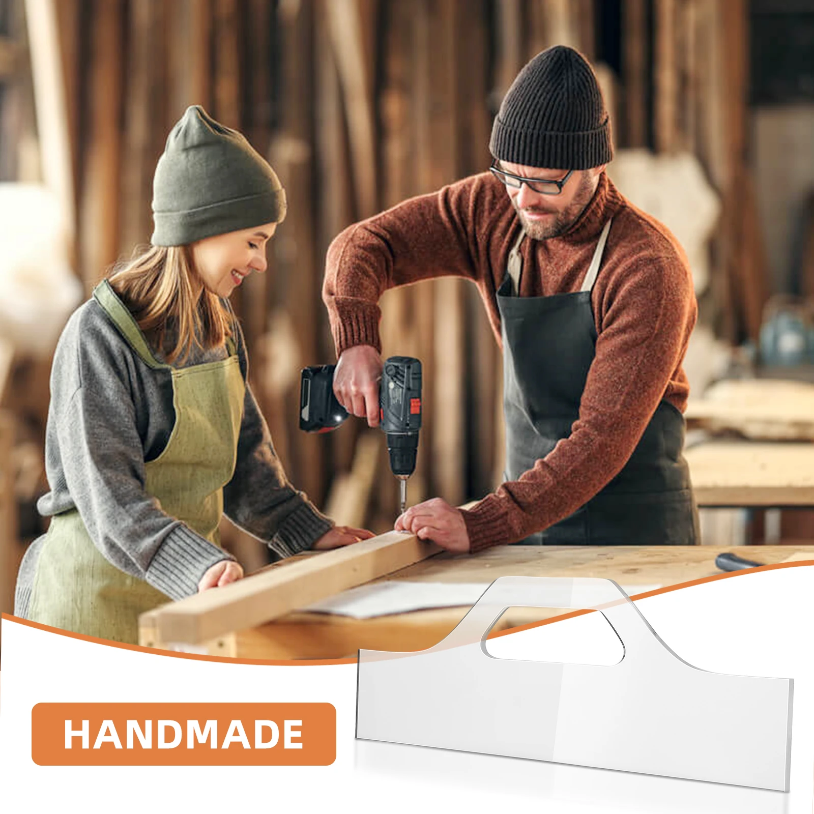 

Acrylic Cutting Board Handle Template Charcuterie Board Woodworking Stencil Clear Reusable Router for Boards