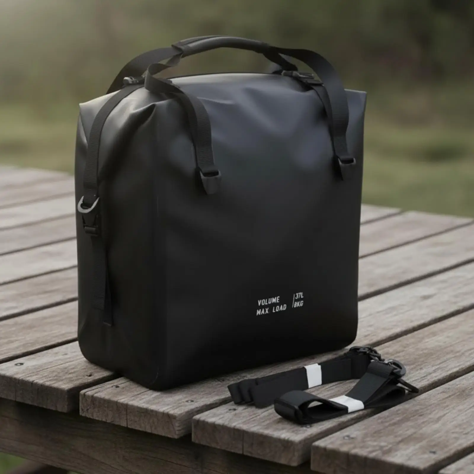 Foldable Motorcycle Storage Bag with Rapid-Release Buckles Water-Resistant Motorcycle Luggage Insert with Shoulder Strap Zip
