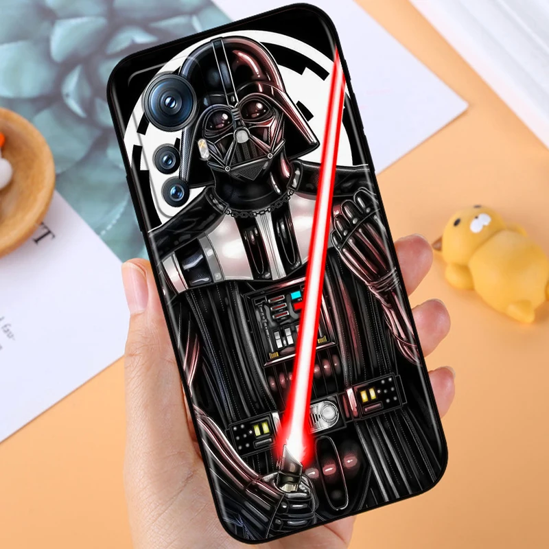 Heroic S-Star W-Wars Cool Robot For Xiaomi Mi 13T 13 12T 12 11T 11i 11 A3 10T 10 9 Pro Lite Ultra 5G Black Back Phone Case