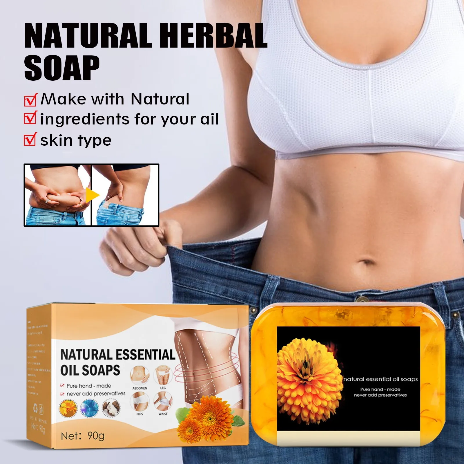 Anticellulite Firming Soap Burning Slimming For All Skin Types Fast fat reducing soap Natural Essence 2024