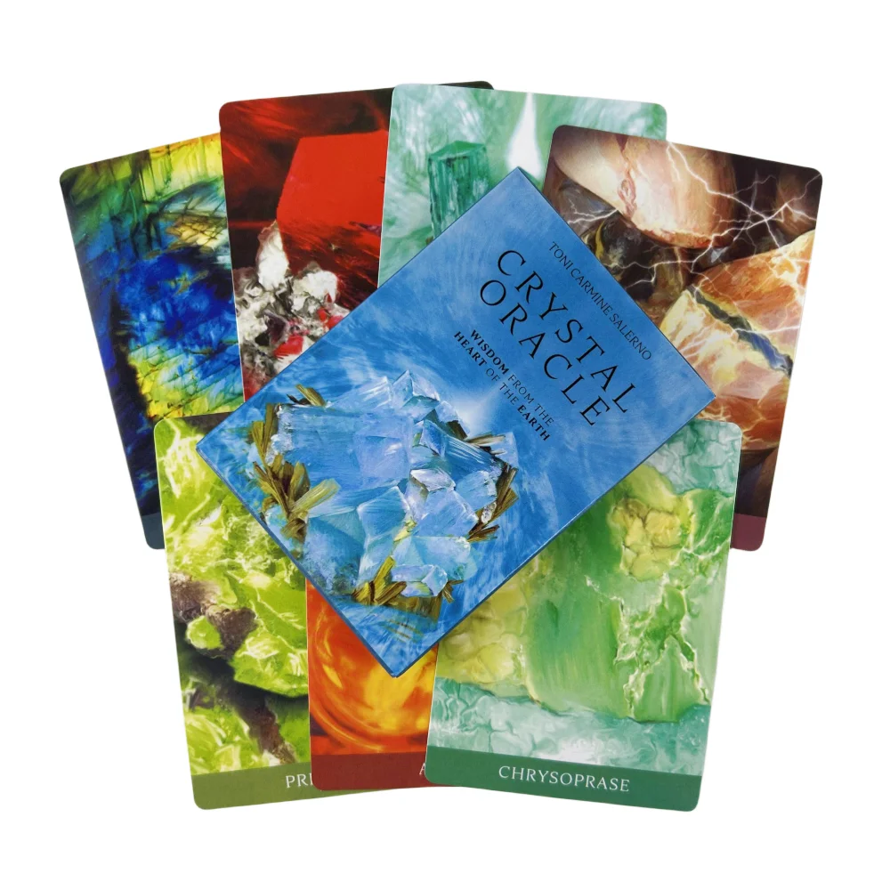 

Crystal Oracle Cards Stone Divination Deck English Vision Edition Tarot Board Playing Game For Party