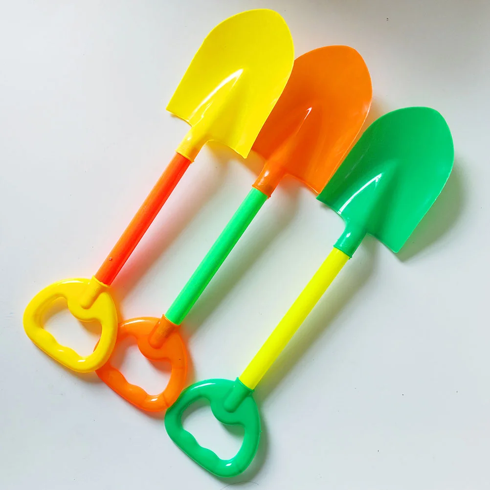 6pcs Plastic Sand Scoop Beach Toy Sand Toy Lightweight Bright Color for Kids (Style and Color Random)