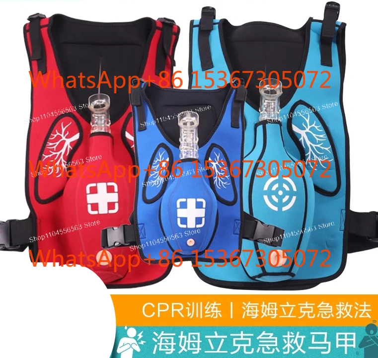 

Носимый тренировочный жилет Heimlich | Тренировочный костюм для взрослого воздушного пути и СЛР | Симулятор первой помощи