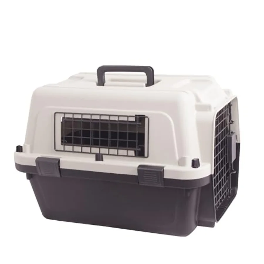 

Plastic Dog/Cat Crate Portable Travelling Pet Kennel Without Wheel for Dogs/Cats Small Tan