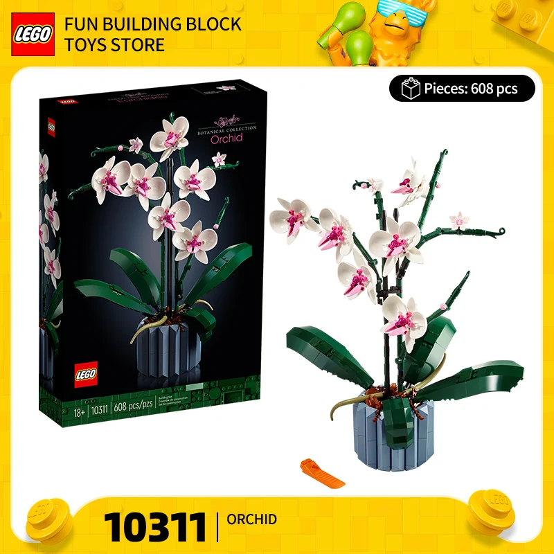 

LEGO 10311 10328 10368 10343Orchid Butterfly Flower Girl Children's Puzzle Building Block Toy Gift