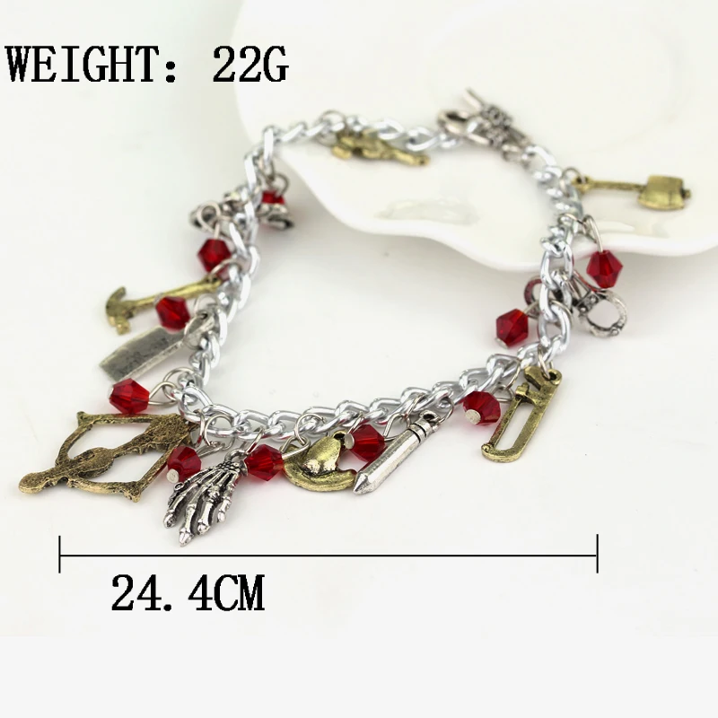 The Walking Dead Inspired Bracelets Zombie Survival Horror Charm Jewelry Mini Alloy Axe Pendant