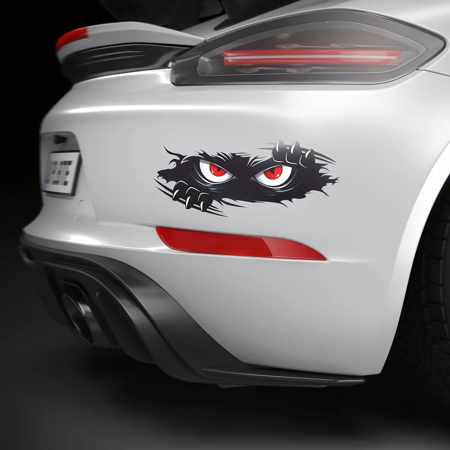 3Pcs Funny Monster Sticker Waterproof 3D Vinyl Self Adhesive Funny Anime Cute Auto Peeking Monster Car Stickers