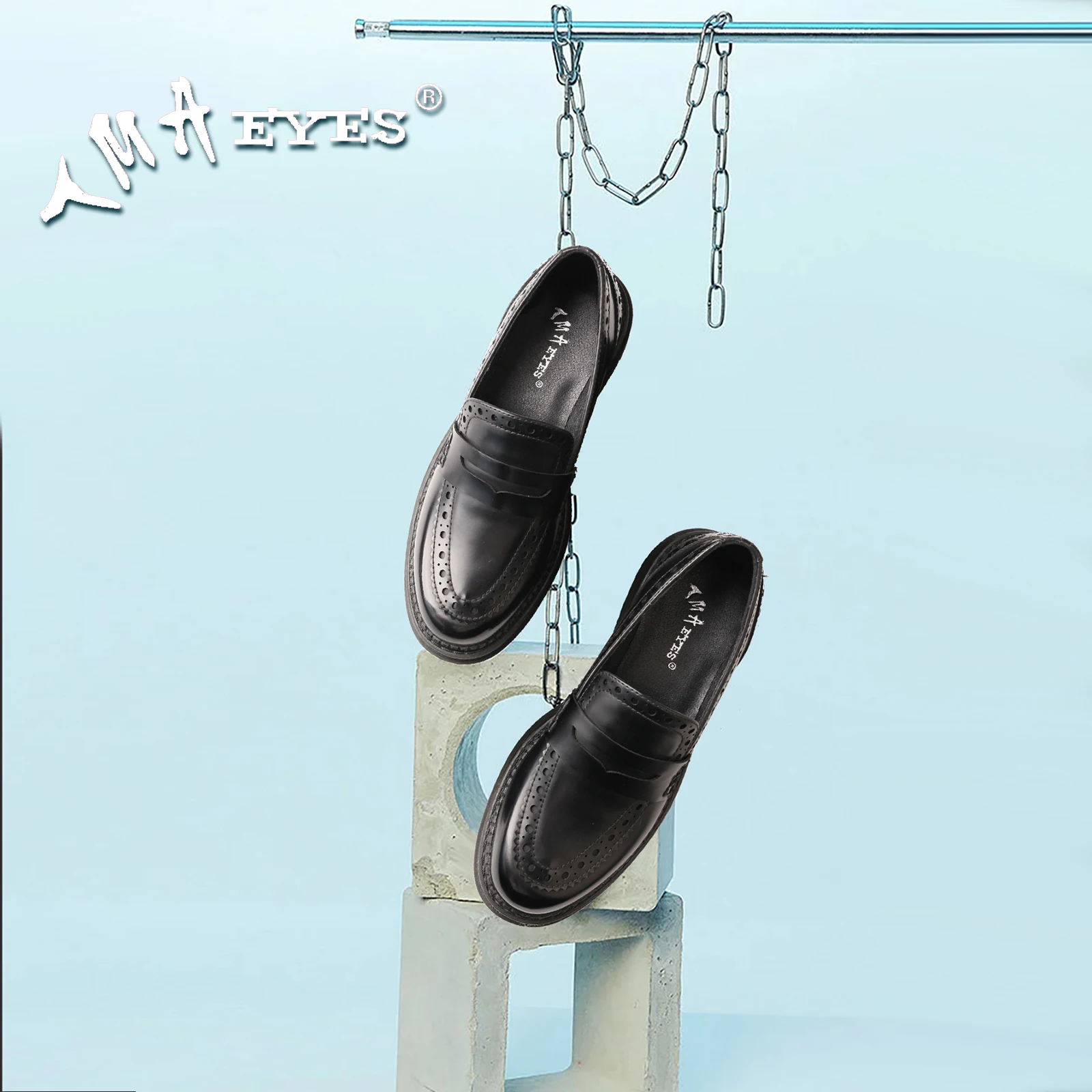 2024 Primavera/Verano zapatos Lefu de suela gruesa para mujer estilo profesional británico