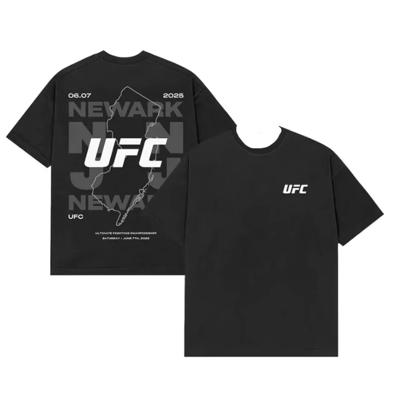 

Men's Black UFC Extreme Sports Comfortable Breathable T-shirt