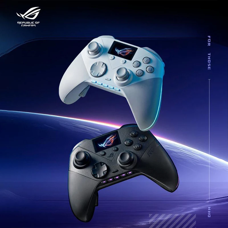 ASUS ROG Raikiri II Pro Gaming Controller, Tri‑Mode Wired 2.4G Bluetooth,8000Hz Polling Rate,Hot‑Swap TMR Joystick,Full‑Color