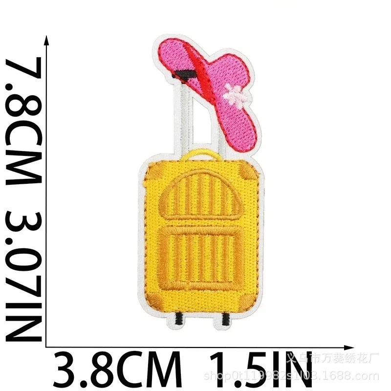 

Holiday Theme Embroidery Cloth Sticker Beach Camera Patch Sticker Bag Decoration Beach Ball Chapter Boy Computer Embroidery
