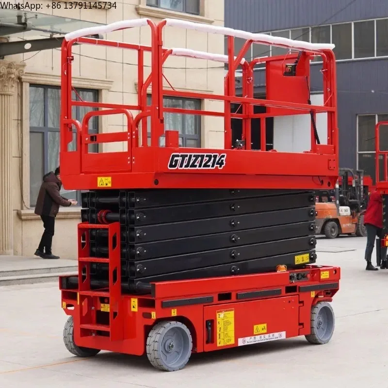 500kg 8m Hydraulic Scissor Lift Manlifter 10m 12m Height For Indoor Outdoor Maintenance Customized