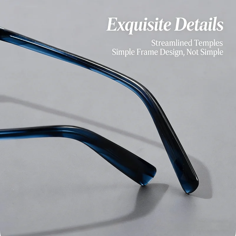 Premium Acetat Brille Rahmen Runde Niet Luxus Marke Designer Männer Brillen Retro Optische Gläser Frauen Brillen Brillen – Detail 6