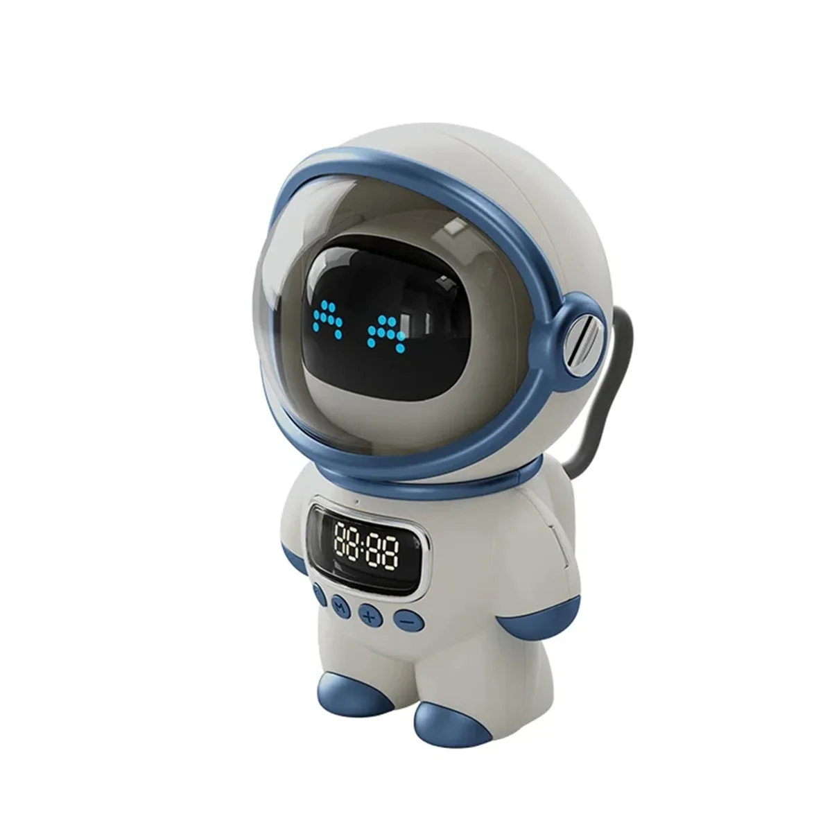 

Smart Astronaut Bluetooth Speaker Portable Stereo Ai Interactive Audio with Alarm Clock Support TF/FM Table Clock White