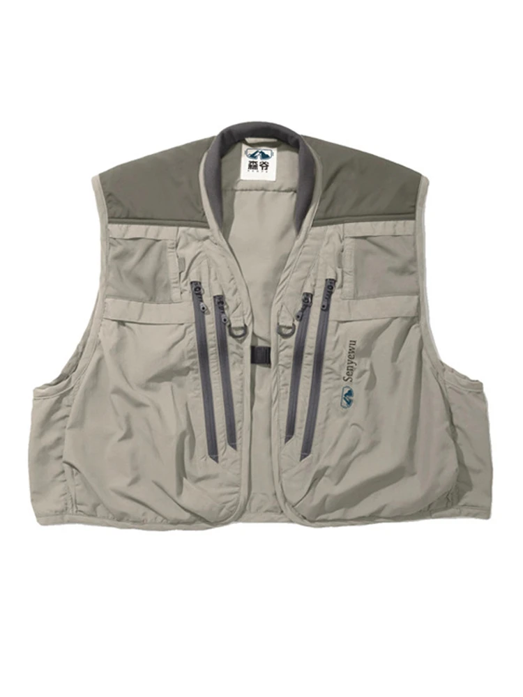 Trendy Outdoor Breathable Stream Fishing Vest Pocket Vest Casual Photography Hiking Handsome Fly Fishing Roadside Outdoor Fishin view 6
