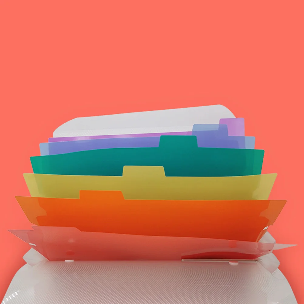 

7 Pockets Expandable File Folder Rainbow Plastic Document Organizer Portable Folder Bag for Office School Student Accessories
