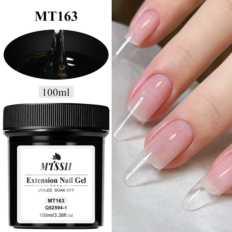 100ml Poly Extension Nagellak Builder UV Nagel Hard Gel Melkwit Transparant Nude Roze Acryl Kristal Soak Off Nagelverlenging Gel
