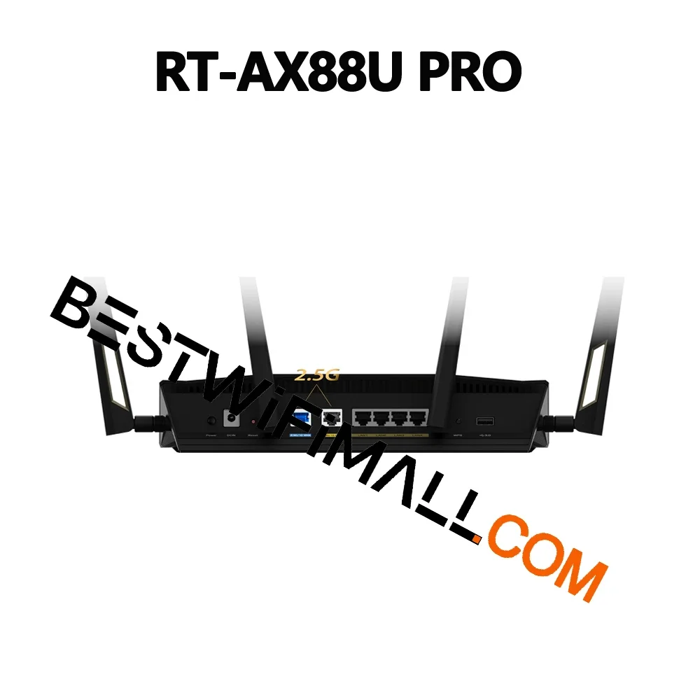 ASUS WiFi 6 Router RT-AX88U PRO AX6000 6Gbps Dual 2.5G Ports Dual Band MU-MIMO&OFDMA AiMesh For Whole-Home & AiProtection