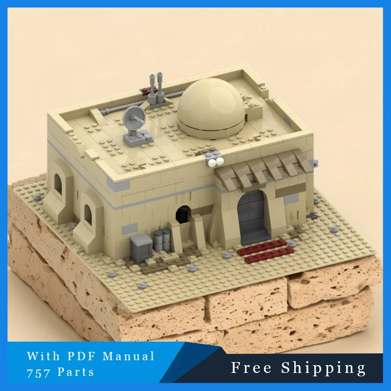 

757 PCS Star Battle Series Yellow Tavern Building Blocks Model For Adults Kids DIY Assembly Display Toy Christmas Birthday Gifts