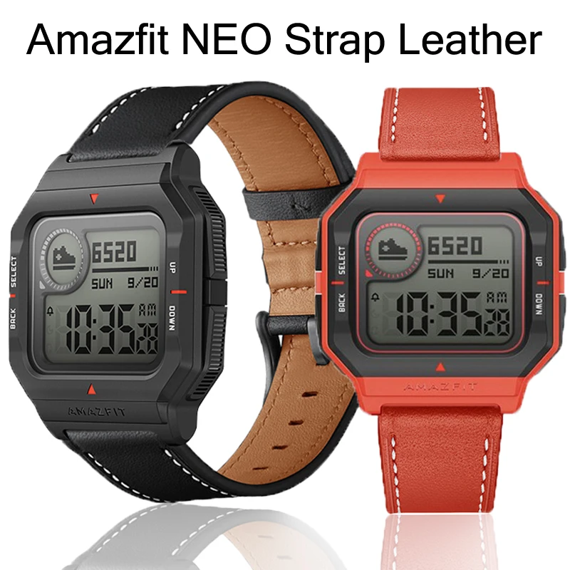 革製リストバンドamazfit neoスマートウォッチストラップ用ソフト代替品xiaomi huami amazfit neoバンドアクセサリー