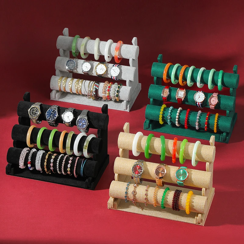 

Бархатная подставка для браслетов, мягкая и прочная для украшения домашнего магазина, органайзер для ювелирных аксессуаров