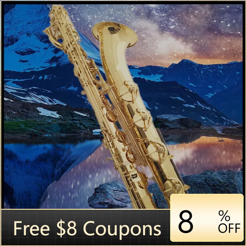 STLF venta al por mayor/personalizado/precio de fábrica gran oferta saxofón Alto E instrumento de latón de llave plana con laca dorada para banda de estudiante P