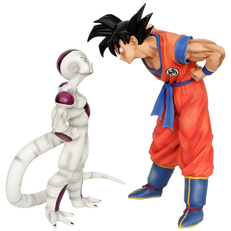 23cm Dragon Ball Anime Figure Son Goku Frieza Look at Each Other Action Figure Pvc Figurine Statue Model Dolls Collectible Toys